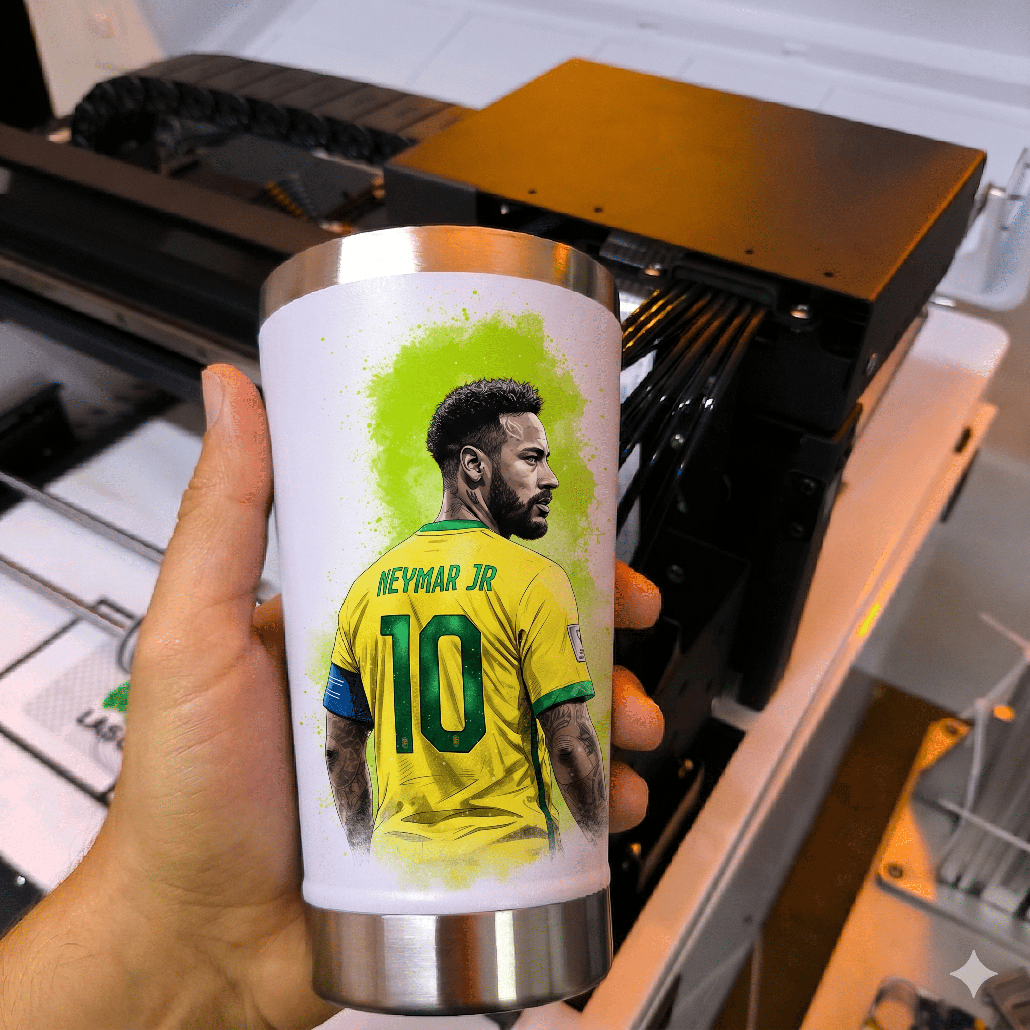 kit 20 Copos Térmico Brasil NEYMAR Design Único de premium.