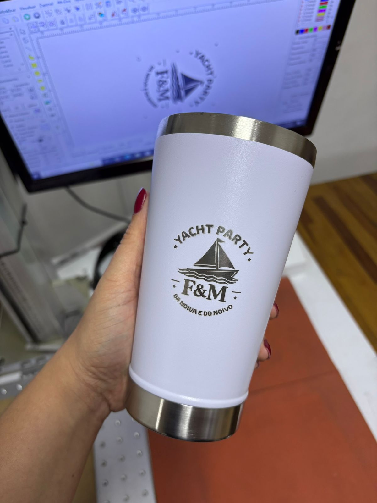 Copo termico 100 un personalizado Casamento Padrinhos e Madrinhas - Imagem 3
