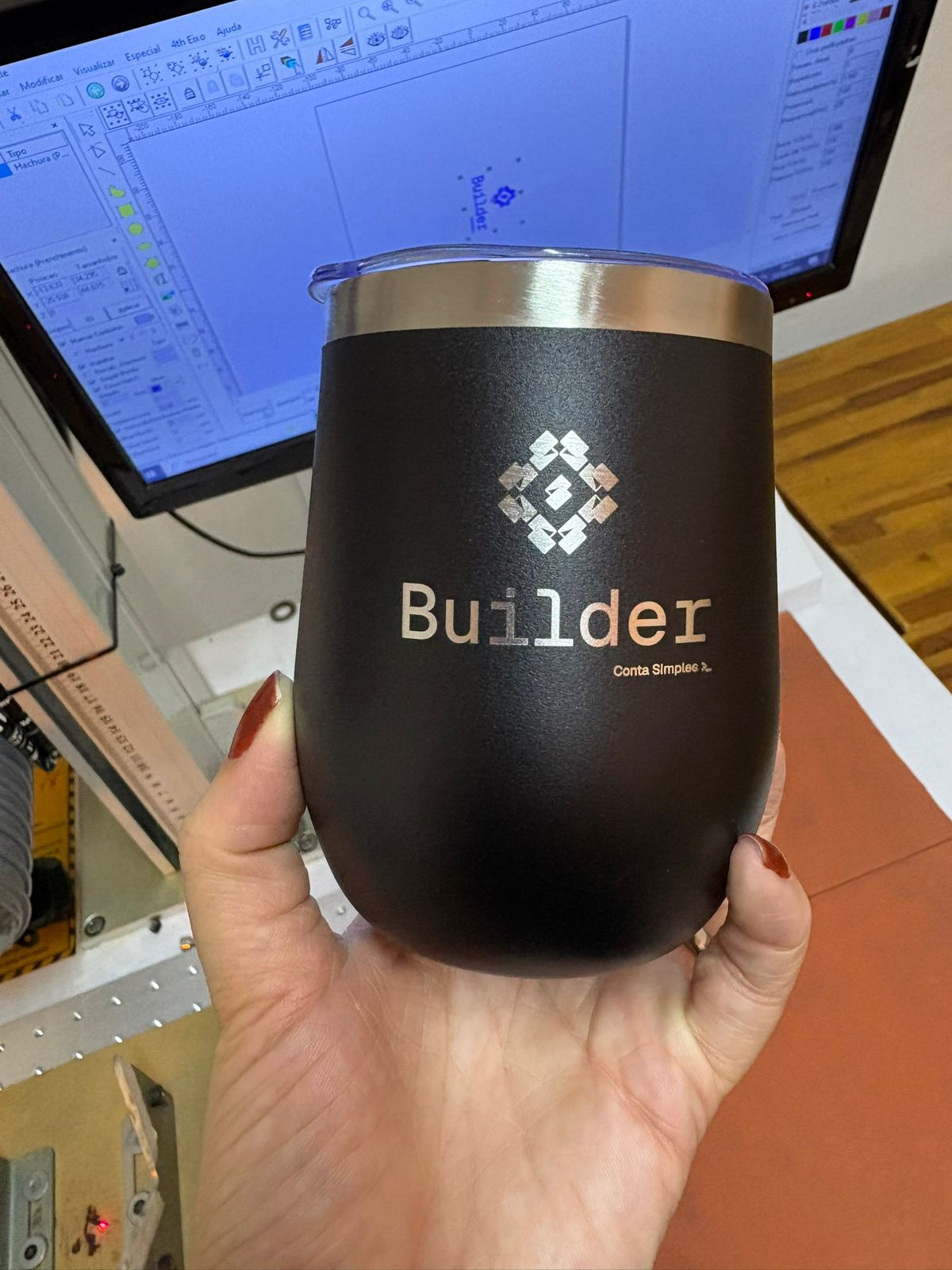 Copo modelo Cuia 100 un personalizado Logo de empresa - Imagem 3