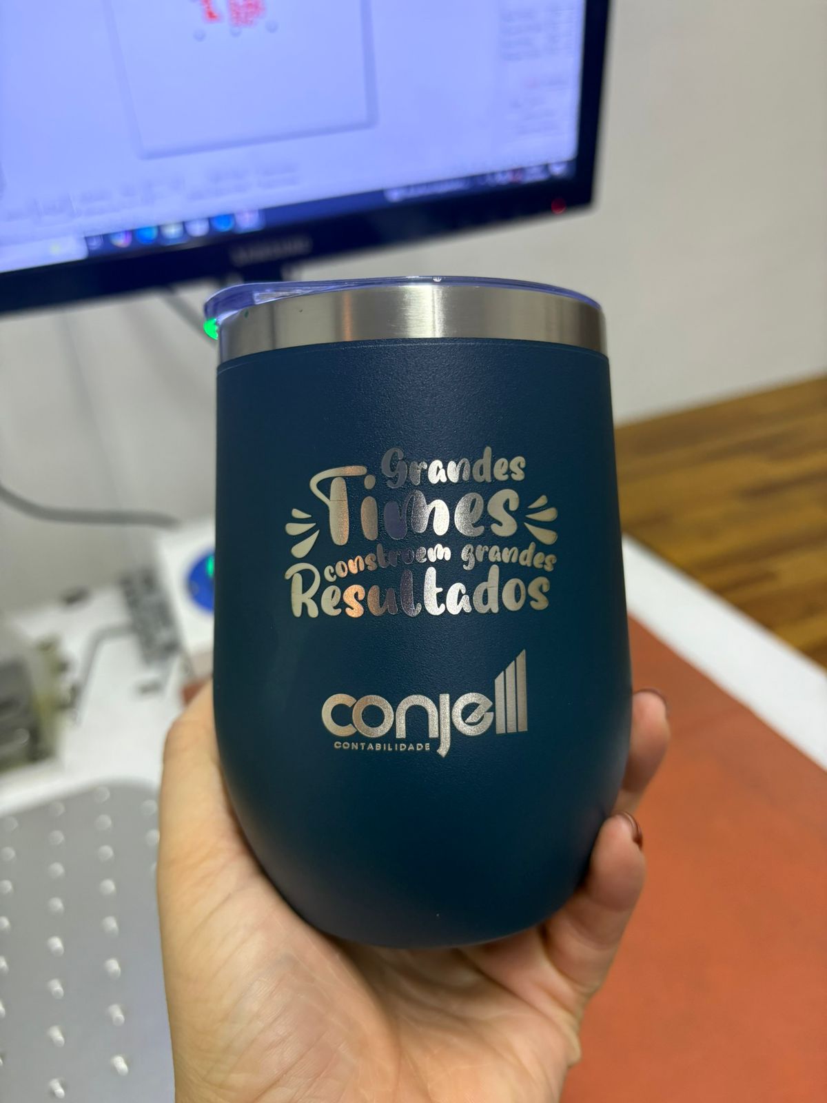 Copo modelo Cuia 100 un personalizado Logo de empresa - Imagem 6